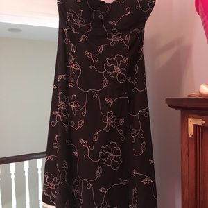 Mid calf cocktail dress.